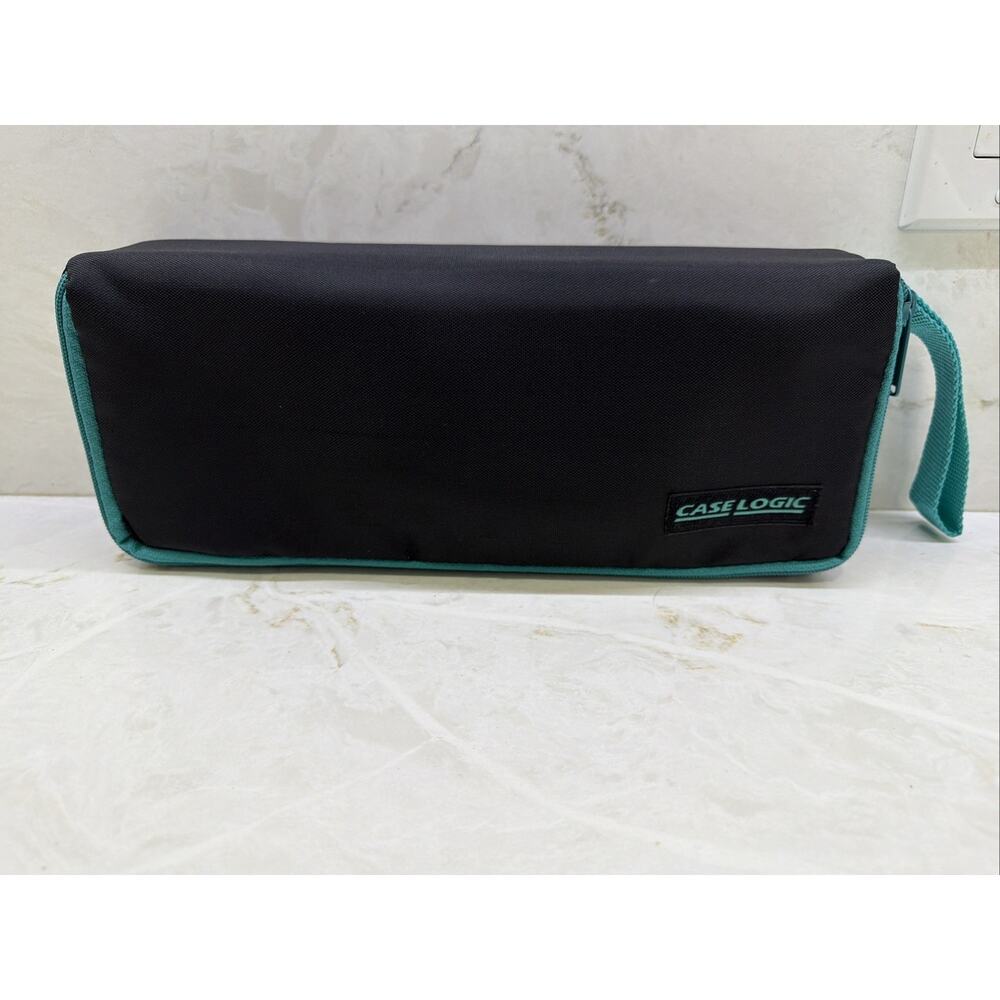 Vintage Caselogic 15 Cassette Padded Carrier Zipper Locked Travel Case EUC